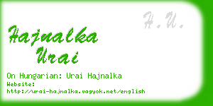 hajnalka urai business card